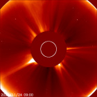 Latest LASCO C2 image of the Sun